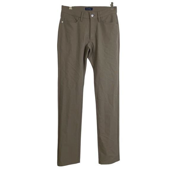 Wool & Prince Pants Mens 28x32 Brown Slim Fit Wool Blend Five Pocket Classic - Picture 1 of 11